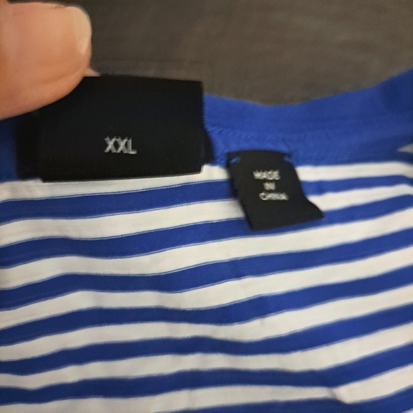 Hugo Boss | Blue & white striped regular fit ment short sleeve t shirt - Picture 11 of 11